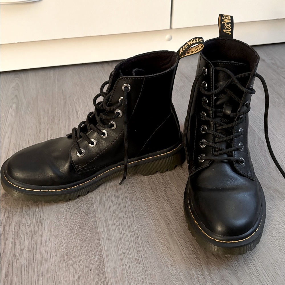 Dr. Martens Black Womens Combat Boots Size 8